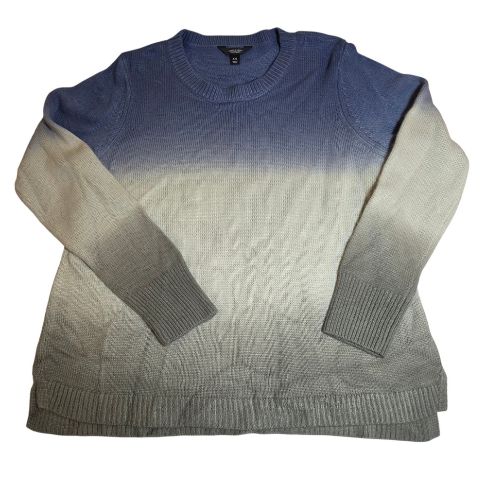 Women's 2XL New Vera Wang Blue & Gray Ombre Sweater
